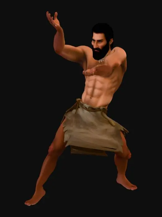 3D model for Ancient Warrior Posing