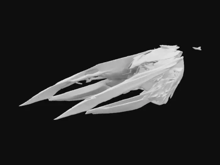 3D model for Cuirassé spatial , peut tiré uniquement sur les cotés , je veut une modélisation 3d de ce vaisseaux tout en imaginant les partie caché du vaisseaux