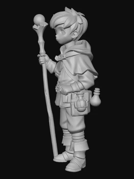 3D model for Young Apprentice Mage