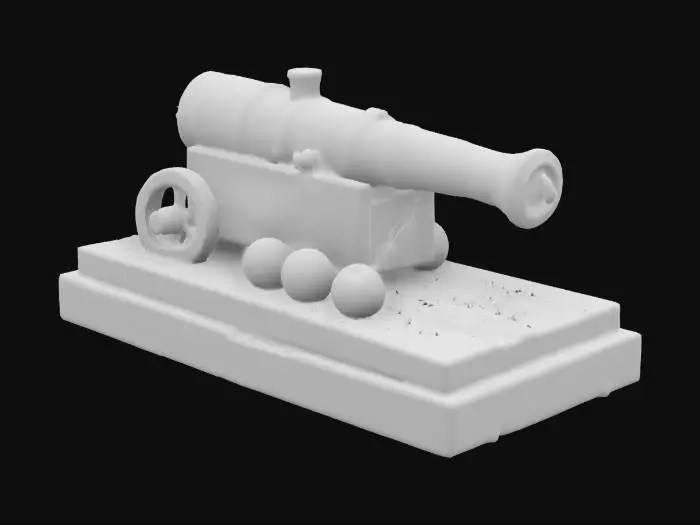 3D model for A mini cannon that fires sticky mudballs to trap foes or sabotage ships.