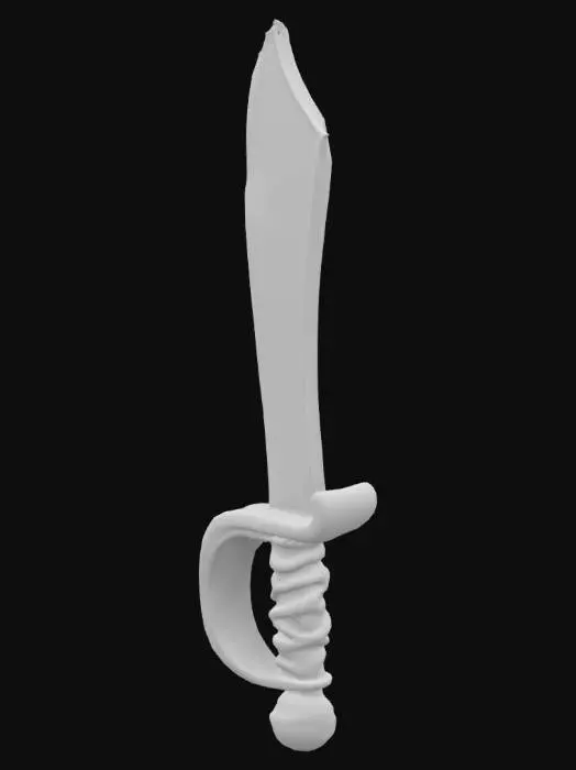 3D model for Pirate Saber Illustration