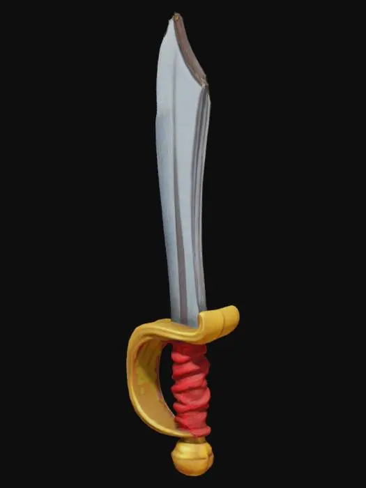 3D model for Pirate Saber Illustration