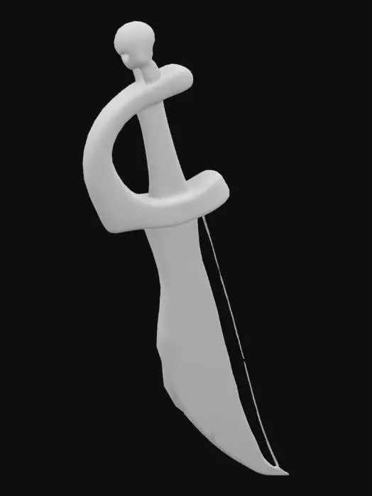 3D model for Pirate Saber Illustration