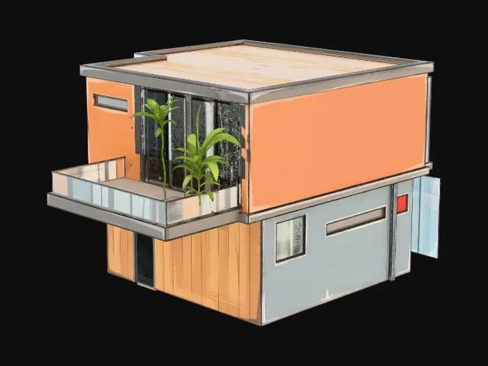 3D model for Modern Cube House