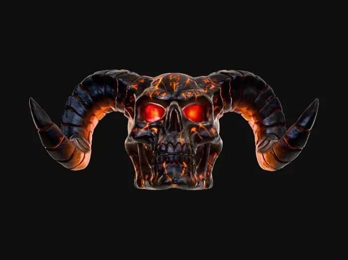 3D model for Molten Inferno Skull