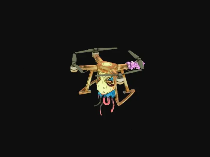 3D model for headless Zombie bio Drone
