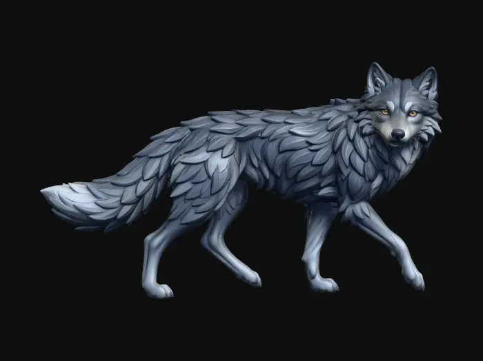 3D model for Ashen Moonwolf