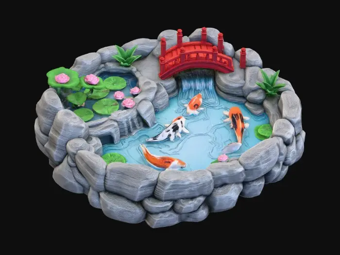 3D model for Koi Pond Oasis