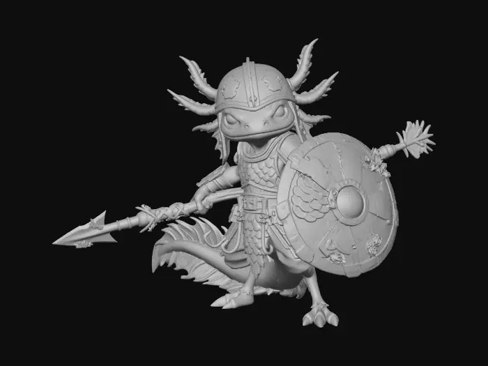 3D model for Axolotl Warrior