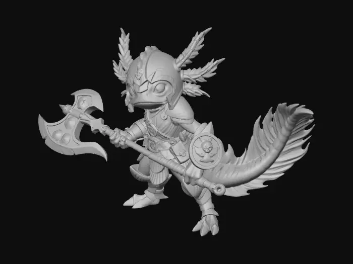 3D model for Axolotl Shellbound Warrior