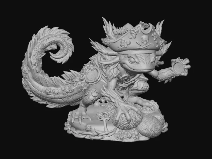 3D model for Axolotl pirate