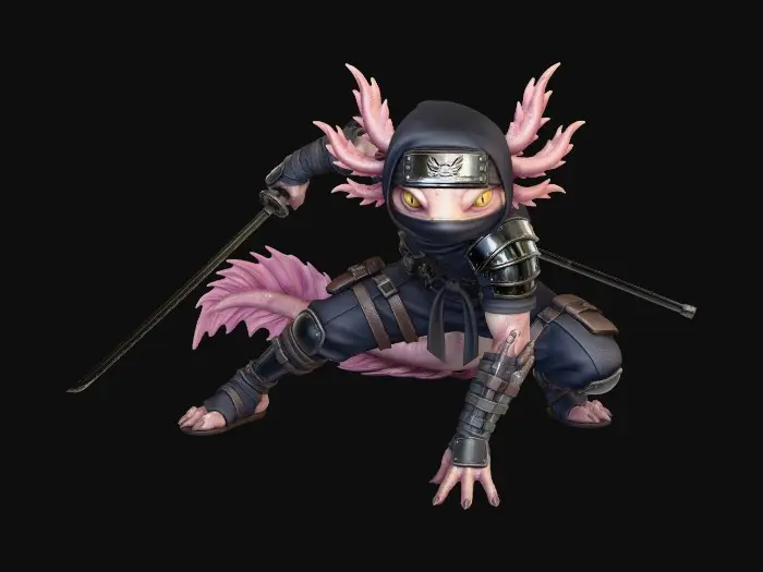 3D model for Axolotl Ninja