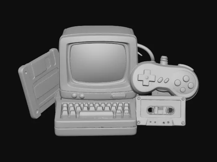 3D model for Retro Tech Ensemble