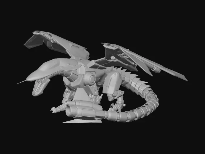3D model for Crimson Mecha Dragon