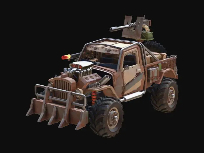 3D model for Wasteland War Wagon