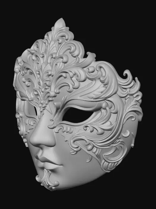 3D model for shiny mask
