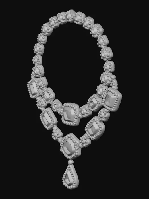3D model for Emerald Elegance Necklace