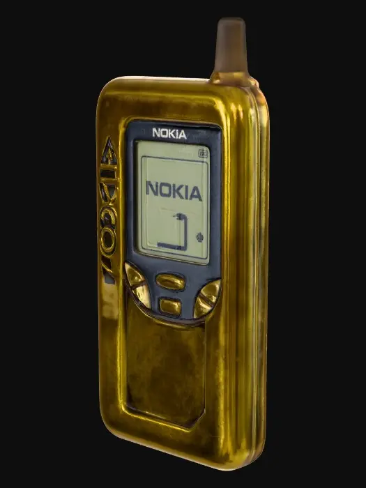 3D model for Vintage Nokia Goldphone
