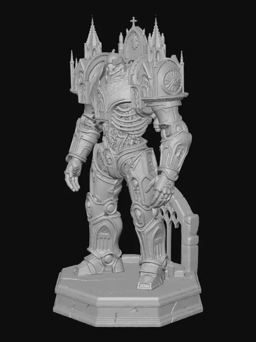 3D model for Gothic Cathedral Knight