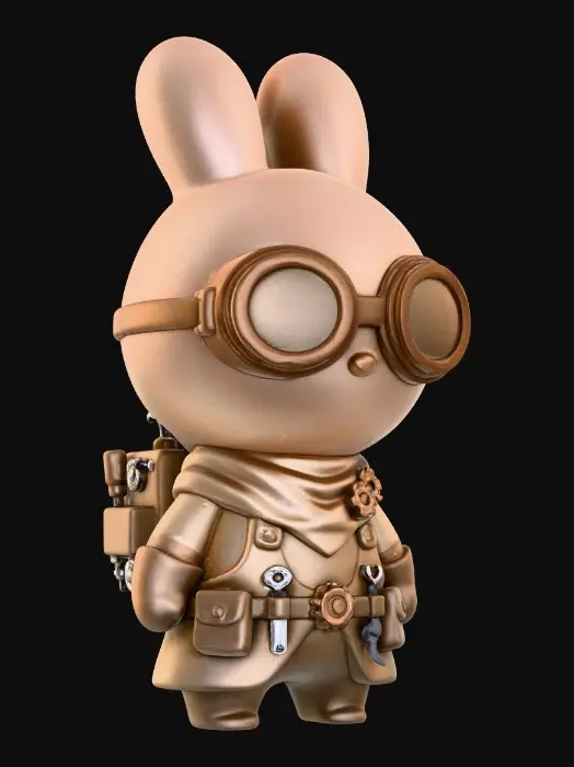3D model for Bronze Steampunk Bunny