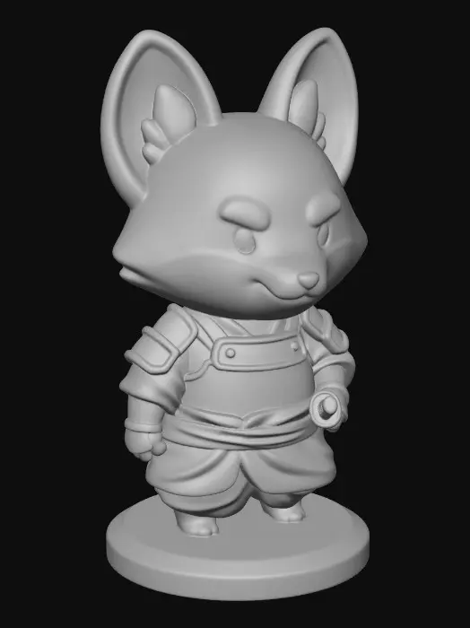 3D model for Kitsune Samurai