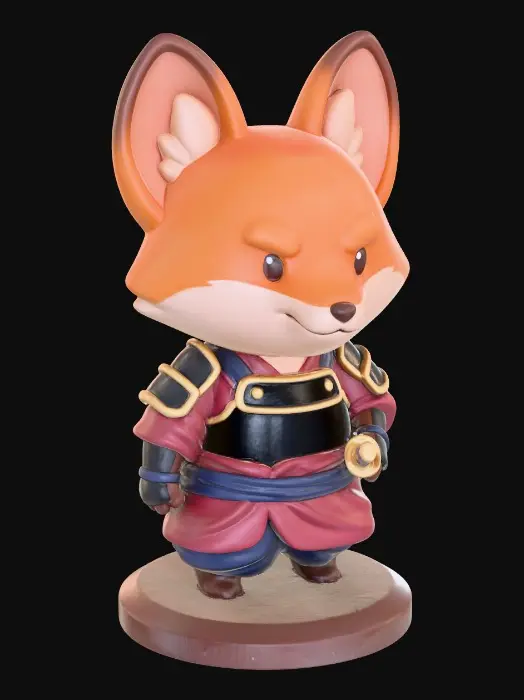 3D model for Kitsune Samurai