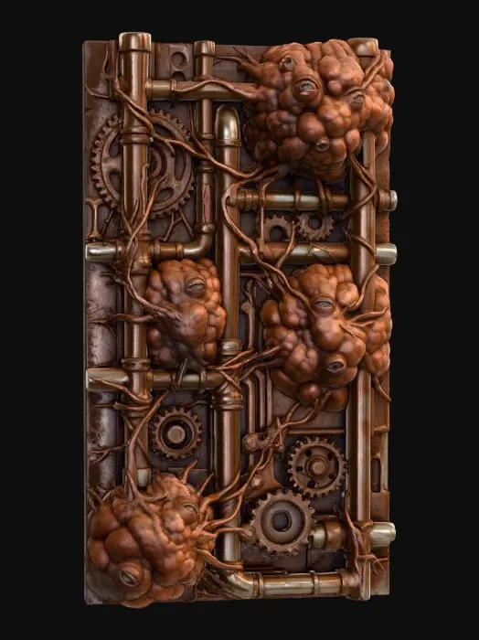 3D model for The Flesh Engine wall panel