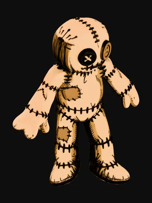 3D model for asset of a cursed burlap sack effigy
