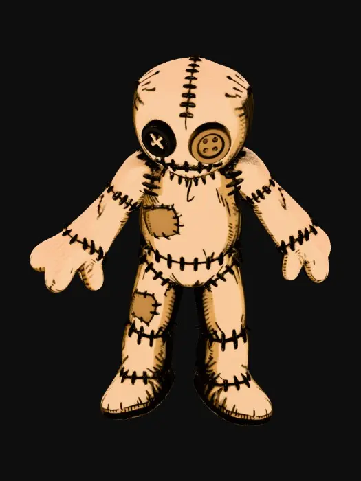 3D model for asset of a cursed burlap sack effigy