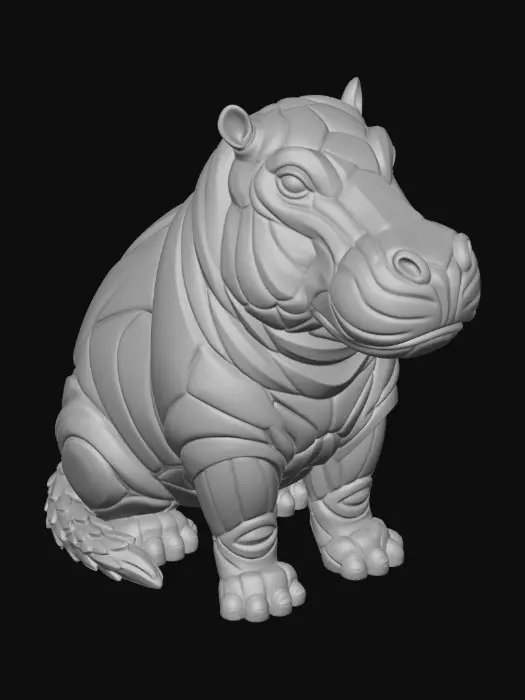 3D model for Polygonal Tiger