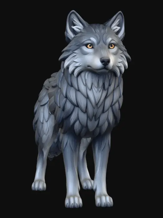 3D model for Moonshadow Wolf