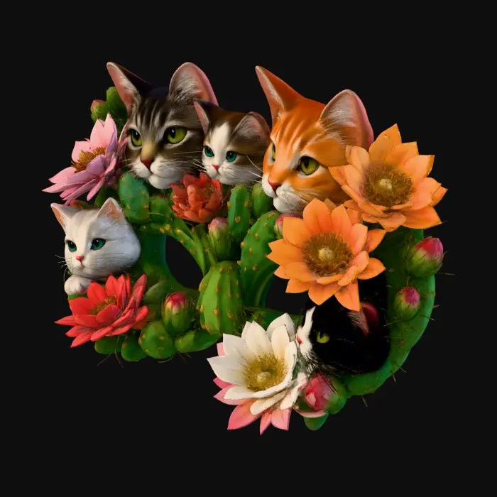 3D model for Cactus Cat Carnival