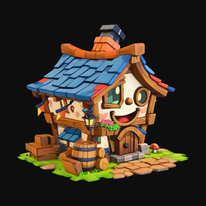 3D model for toon-house