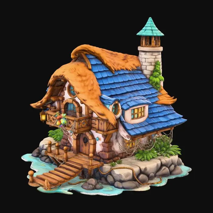 3D model for Thatched Seafarer's Cottage