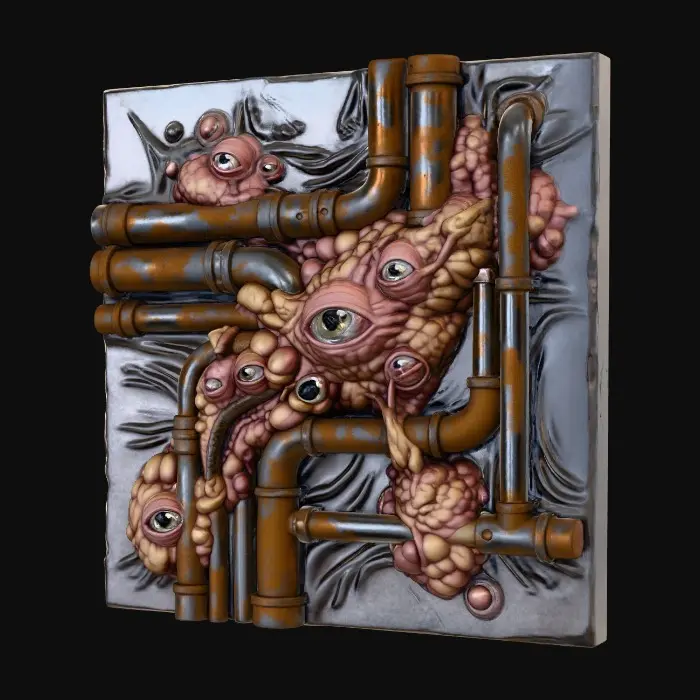 3D model for bio-mechanical wall panel of Eyes