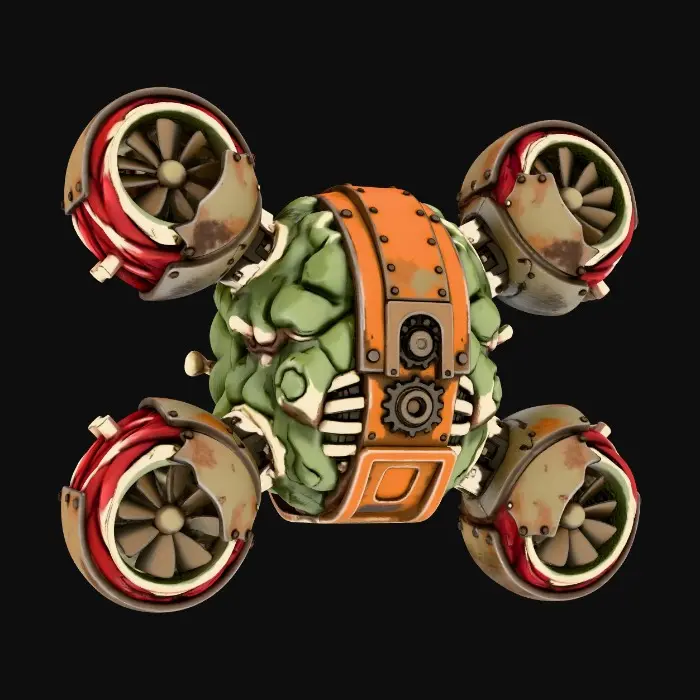 3D model for biological horror drone