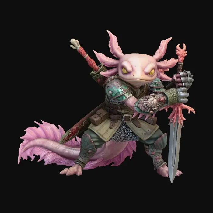 3D model for Axolotl Knight