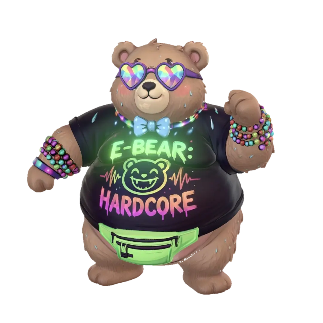 E-Bear Hardcore - Dance model 3D, wygenerowany przez AI