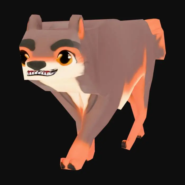 3D model for Wolf LowPoly
