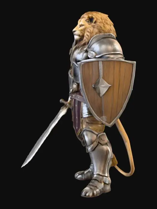 3D model for Lionhearted Knight, #PBR#