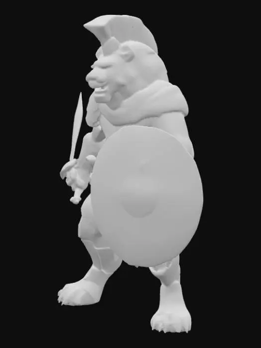 3D model for Colosseum Lion Gladiator, #PBR#