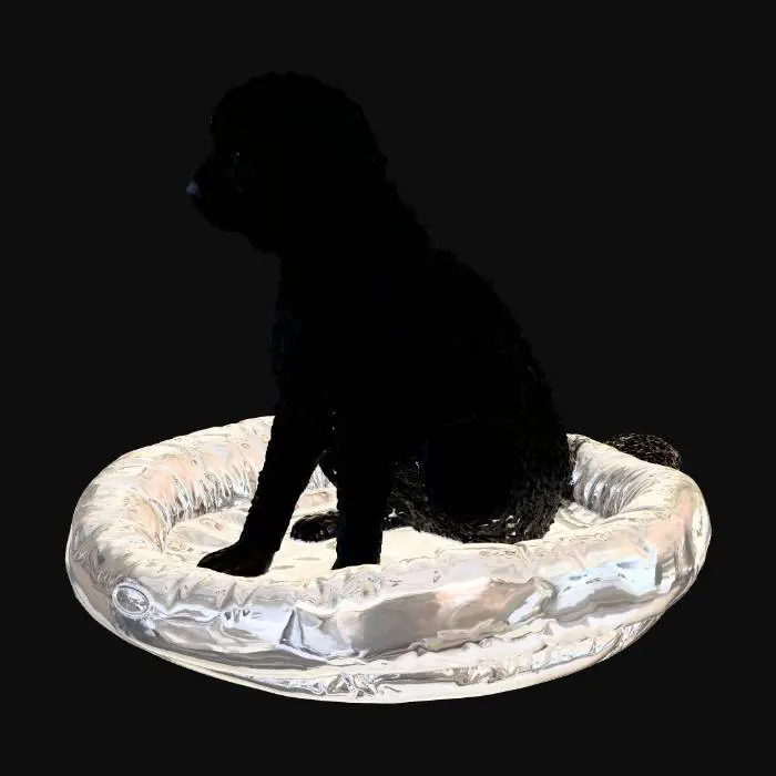 3D model for Midnight Pooch in a Cozy Bed