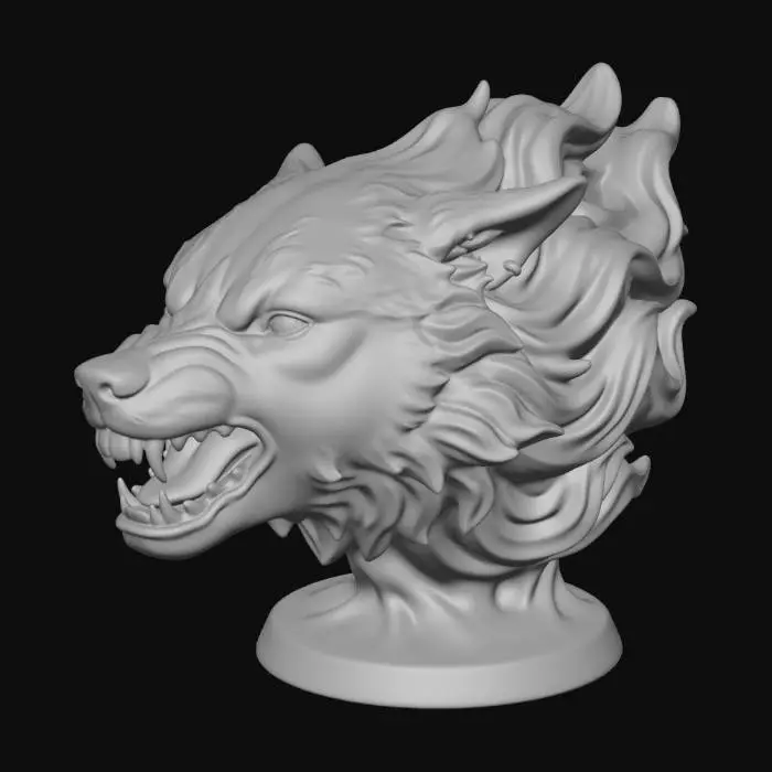3D model for Fierce Bronze Wolf