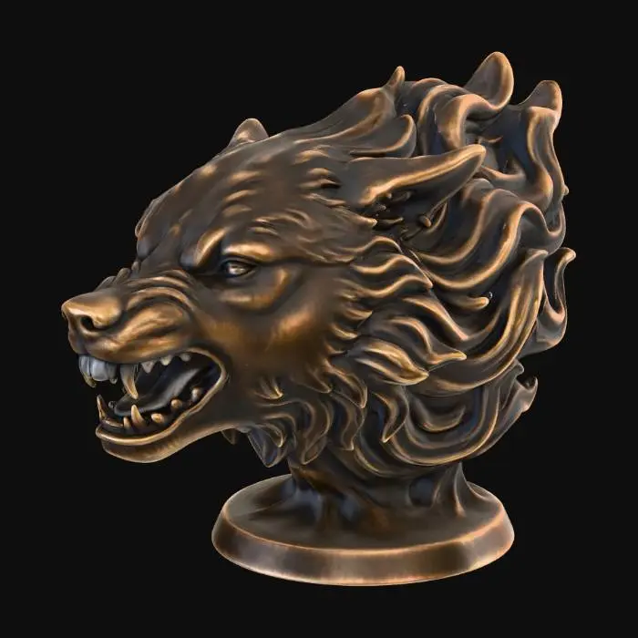 3D model for Fierce Bronze Wolf