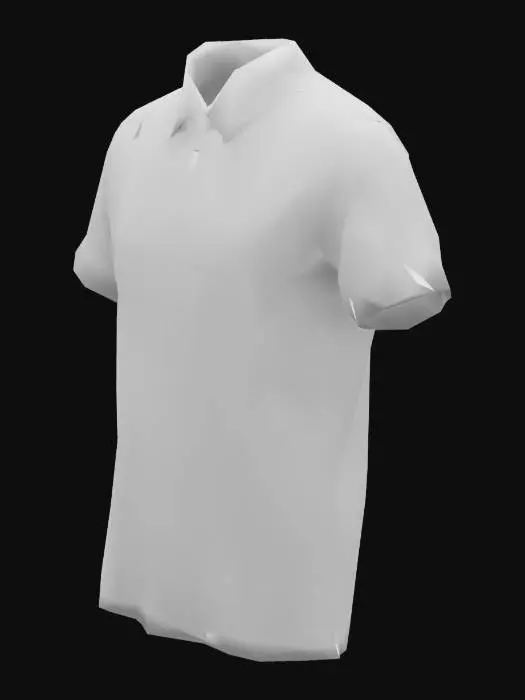 3D model for Gray Polo Shirt