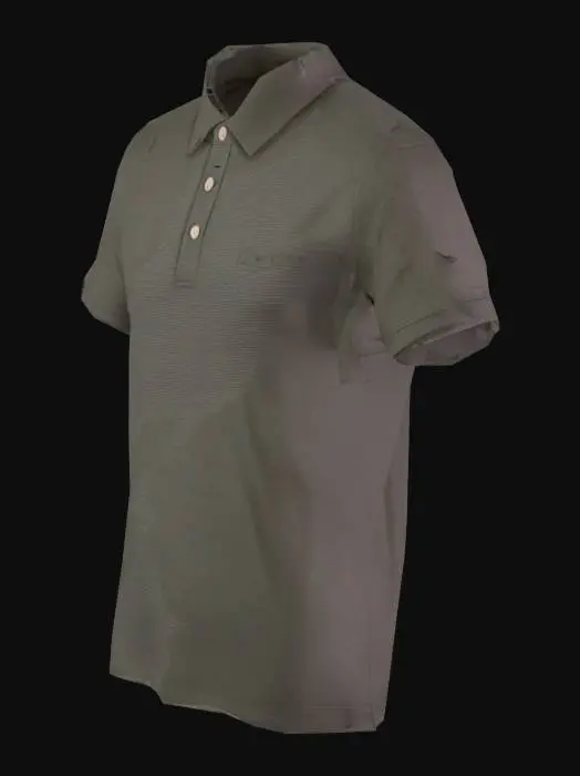 3D model for Gray Polo Shirt