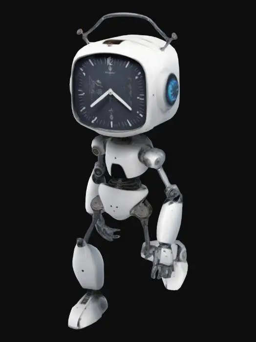 3D model for a robot with an analogue clock head