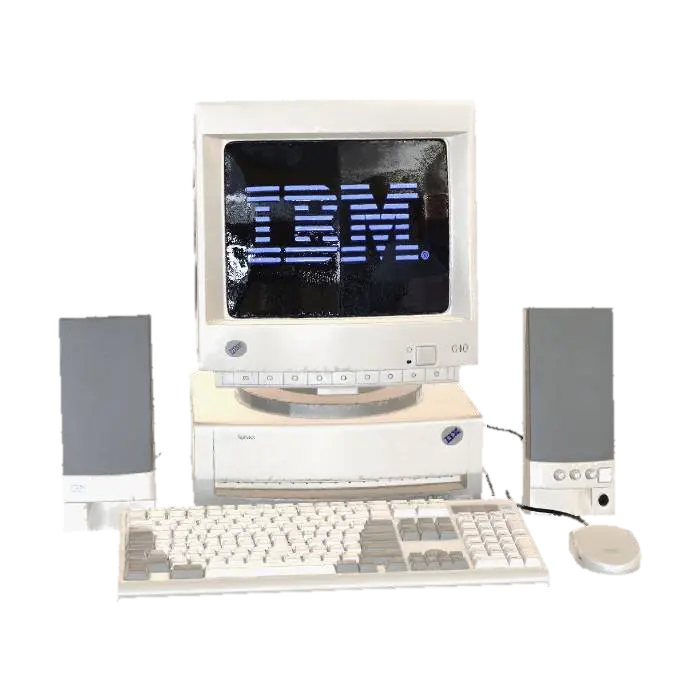 IBM Aptiva Desktop Computer with CRT Monitor 3D model, vytvořený pomocí AI
