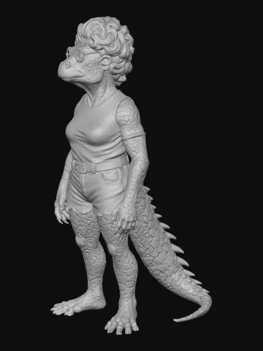 3D model for Lizard Grandma in Summer Wear