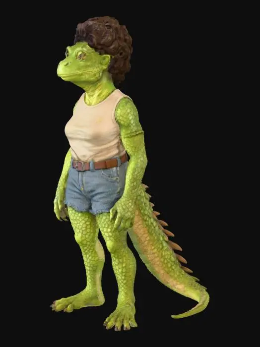 3D model for Lizard Grandma in Summer Wear